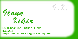 ilona kikir business card